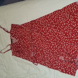 Wrap around white heart dress